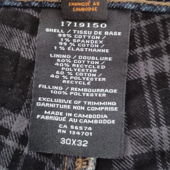 Flannel Lined Denim Jeans.  Tall teen/ men - Picture 3 of 5